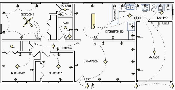 Electrical House Wiring Layout Plan AutoCAD Drawing DWG File - Cadbull